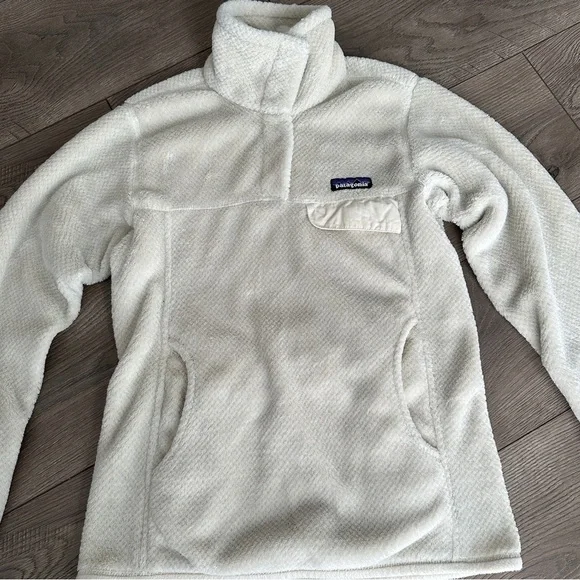 Patagonia Women’s Re-Tool Fleece Pullover Sweater Cream size XS POLARTEC THERMAL - Picture 3 of 10